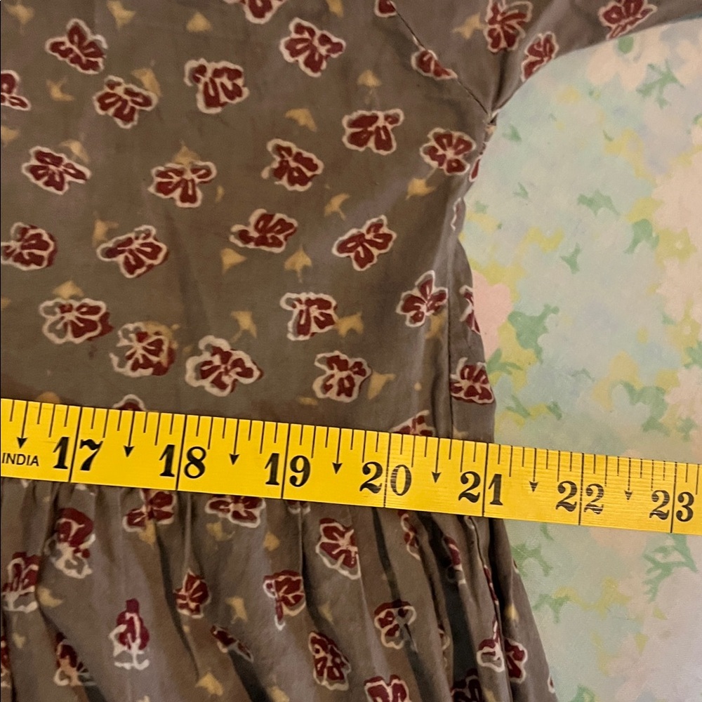 Christy Dawn | The Theo Dress in Grey Poppy 100% Regenerative Cotton Boho Large - Picture 8 of 10